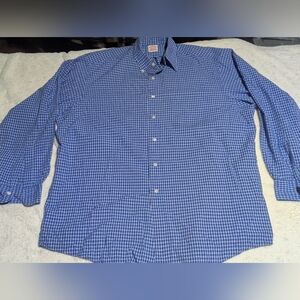 Brooks Brothers Vintage 17-5 Blue Check Button Down Shirt